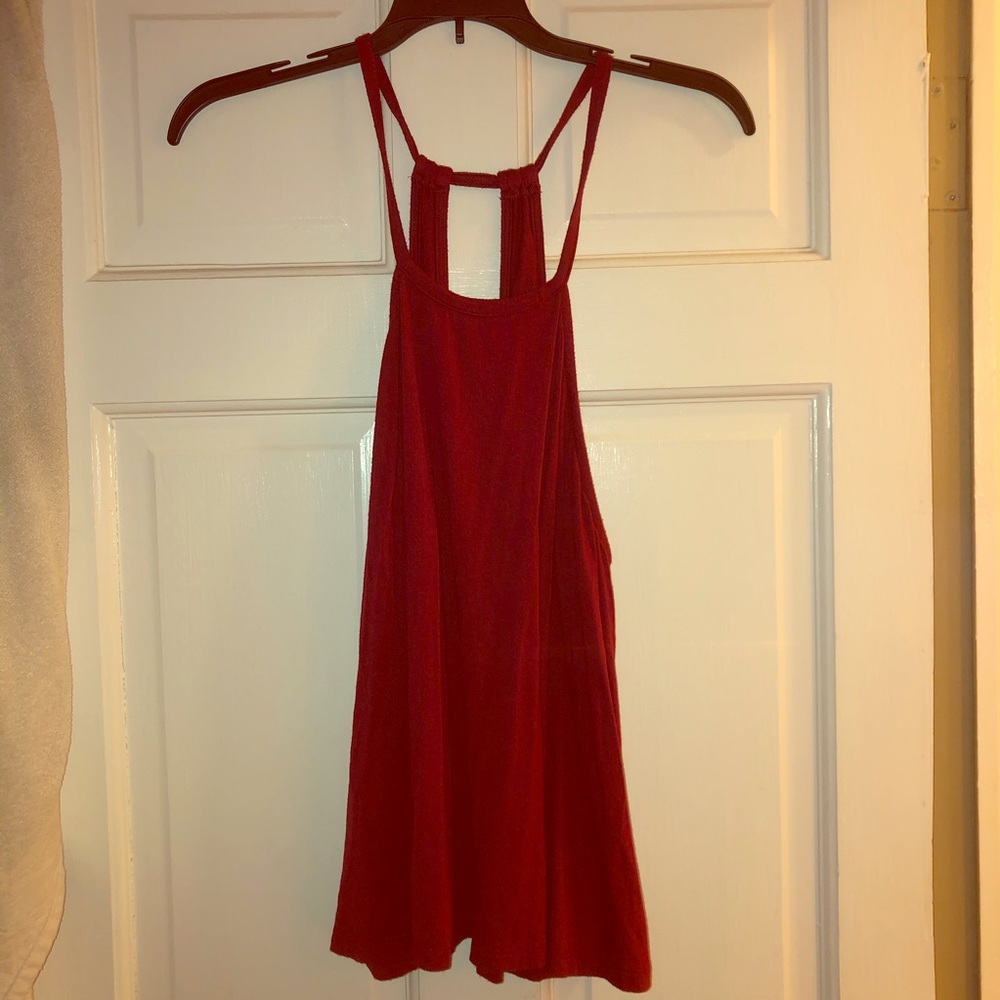 Burgundy Racerback Tank Top